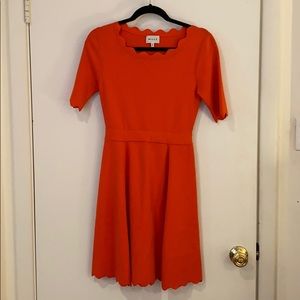 Milly Scallop Ballet Flare Dress